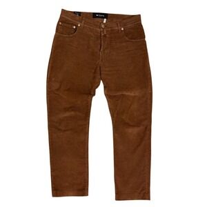 Kiton Napoli Brown Corduroy Pants Men's 33 Made in Italy Luxury Designer